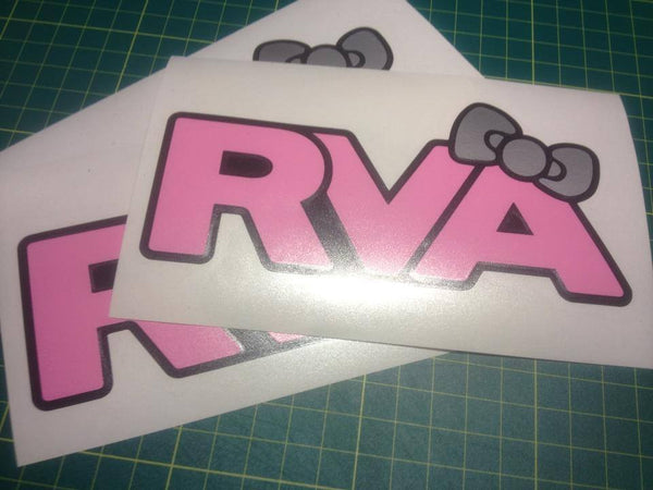 Pink & Silver RVA Bow Sticker | RichmondStickers.com – Custom RVA ...